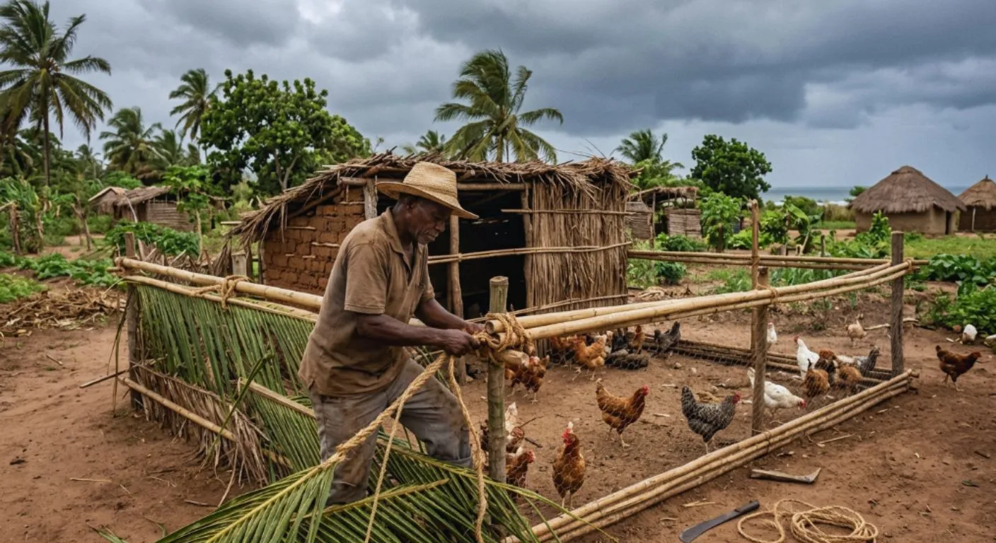 Como Proteger Galinhas dos Ciclones: Guia de Sobrevivência para Criadores de Sofala e Inhambane