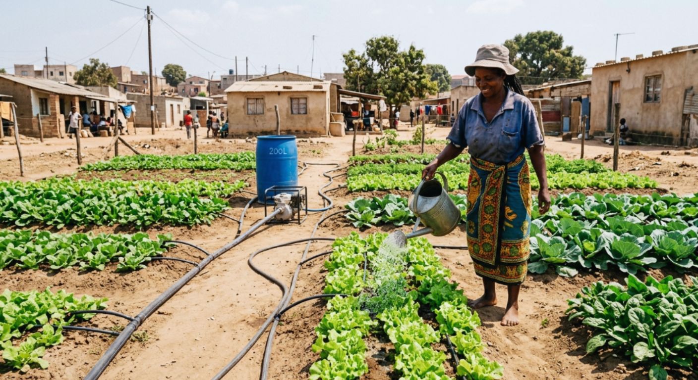 Cultivo de Couve e Alface no Inverno Seco: Técnicas de Irrigação para Bairros Urbanos